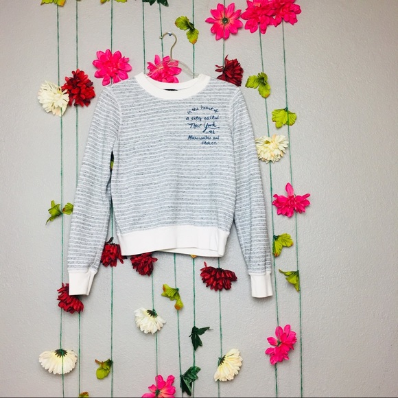 Abercrombie & Fitch Tops - 💚Abercrombie & Fitch Gray Stripe sweatshirt  XS